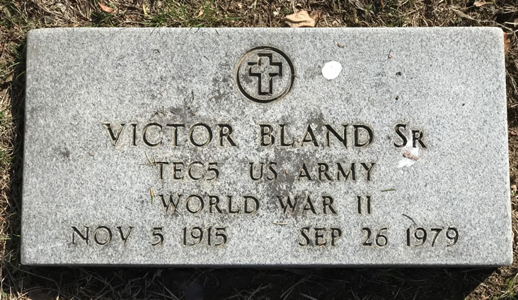 Victor Bland Grave Marker